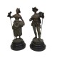 "Faneuse" and "Faucheur" 19th Century Sculptures